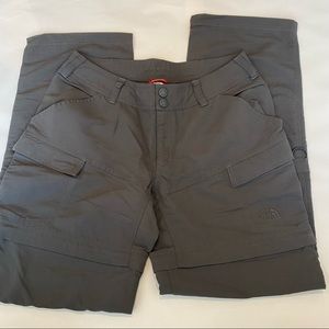 Womens charcoal grey cargo hiking pants size 8